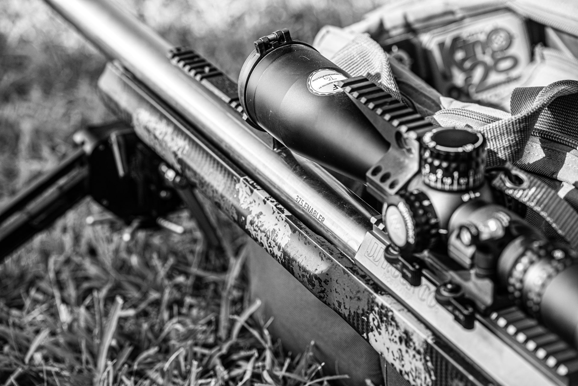 Conquer the Castle | Mingus, Texas | ELRSO Black and white close up photography of a sporting rifle.